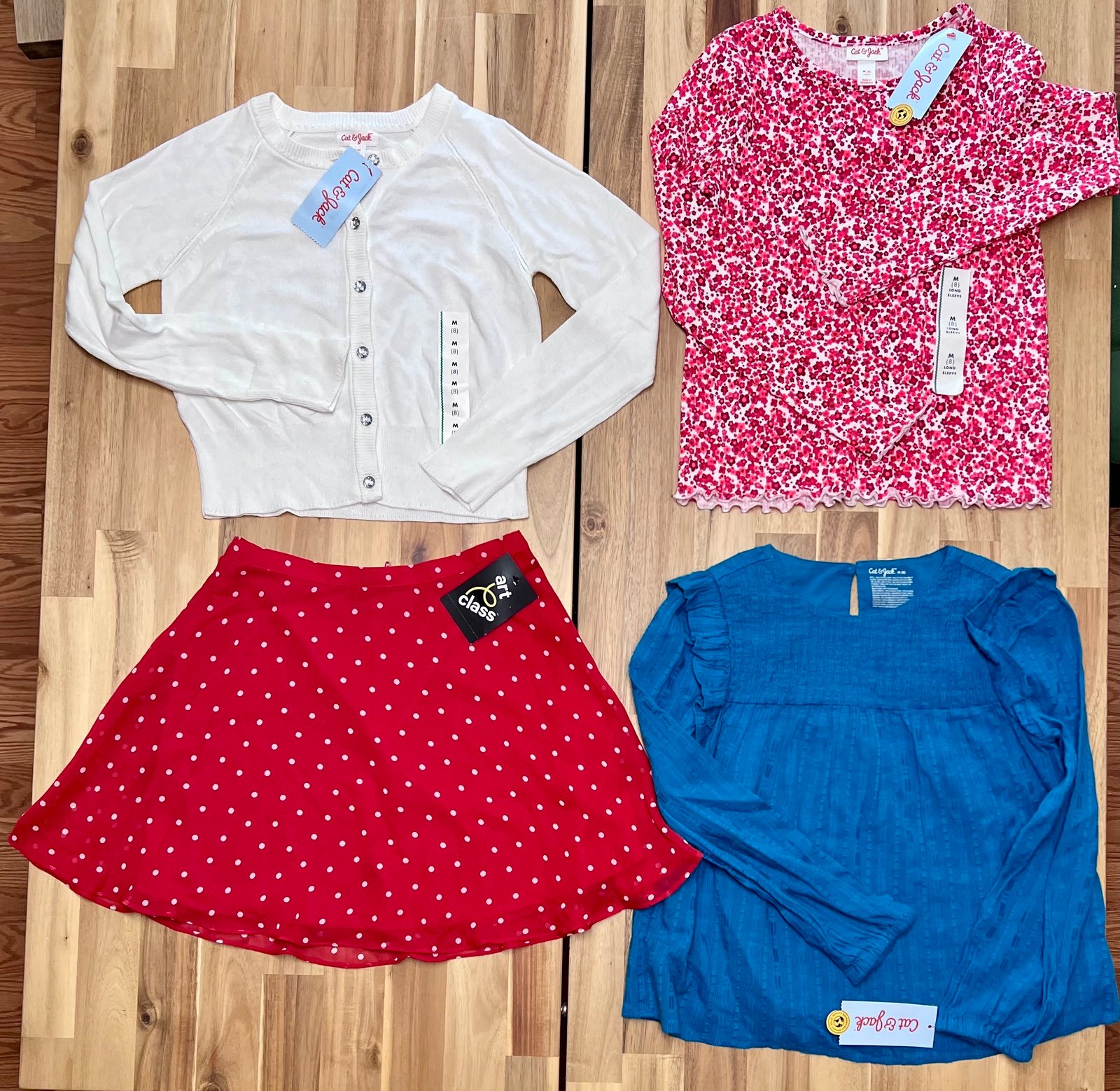 NWT Girls clothes bundle M 8