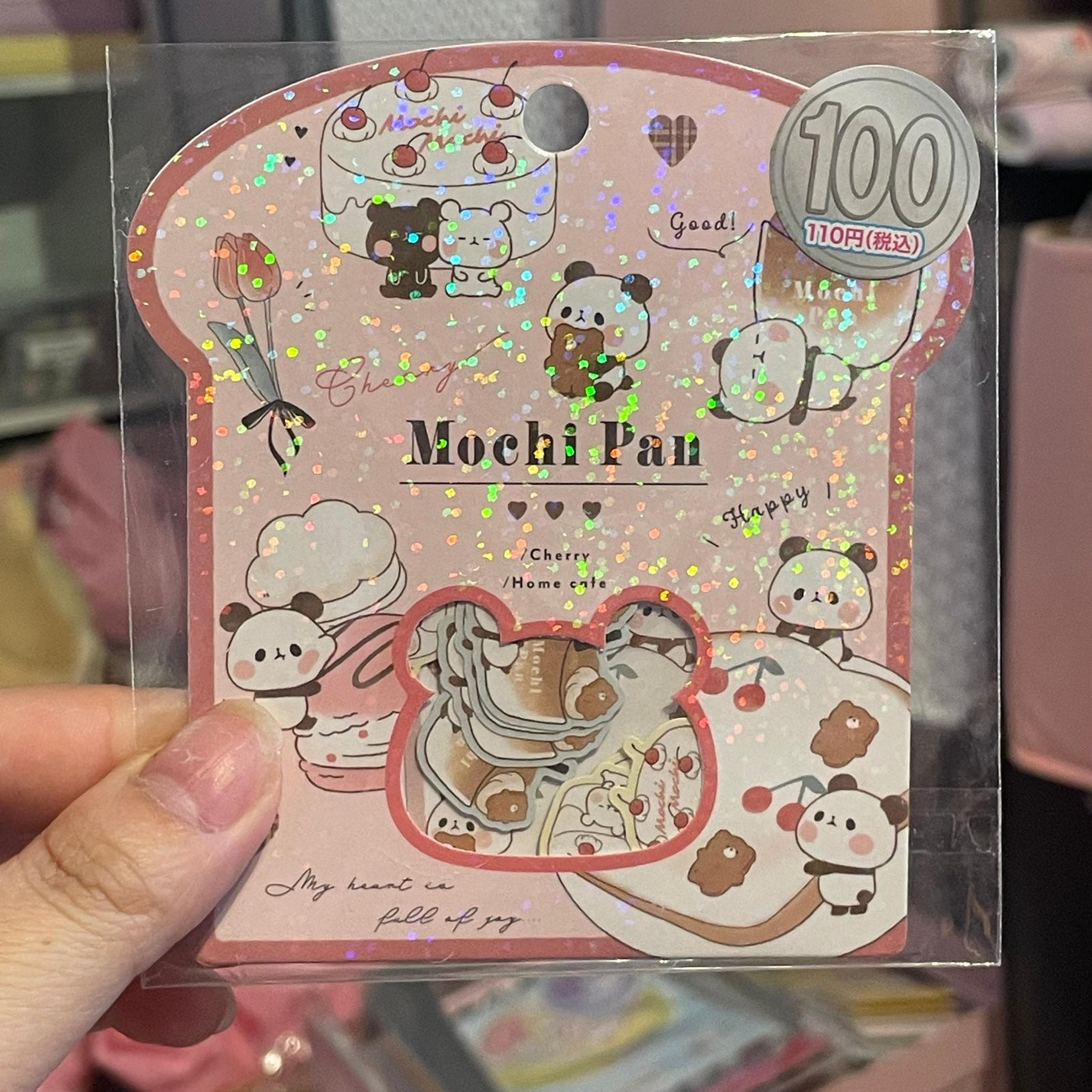 Kawaii Japan Stationary Sticker Flakes Sack Pack - #11 Kamio Mochi Panda Sweets