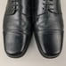 Ferrani Handmade Men's Size 44 Black Leather Cap Toe Lace-Up Oxfords Dress Shoes
