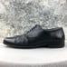 Ferrani Handmade Men's Size 44 Black Leather Cap Toe Lace-Up Oxfords Dress Shoes