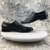 Ferrani Handmade Men's Size 44 Black Leather Cap Toe Lace-Up Oxfords Dress Shoes