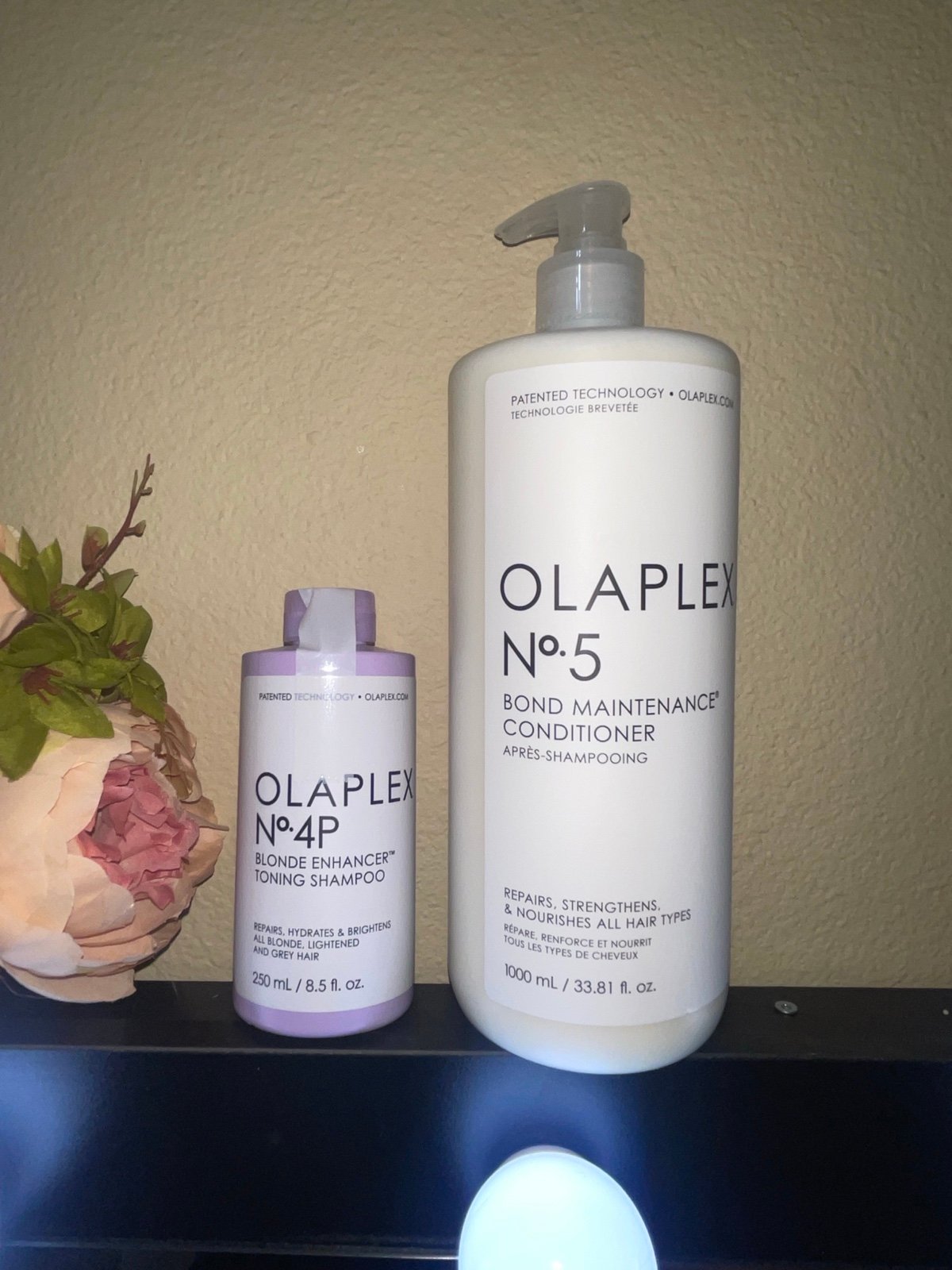 Olaplex 4P blonde purple shampoo & Olaplex No 5 Bond maintenance conditioner;NEW