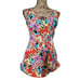 Anne Cole Floral Tropical Skirted One Piece Bathing Swim Suit Size 14 Large NEW