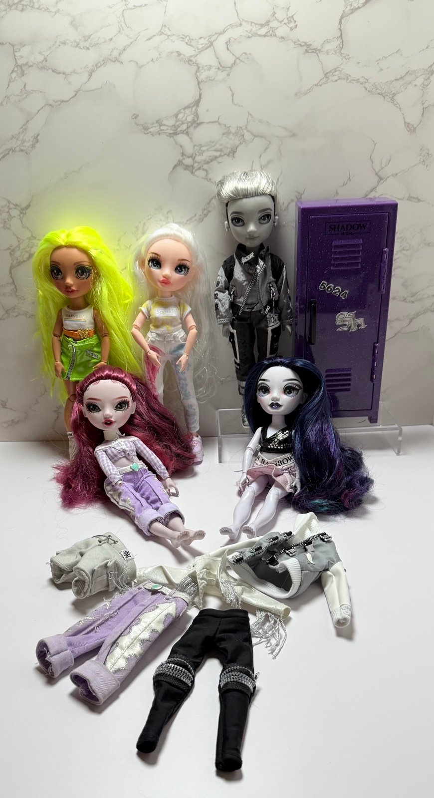 Rainbow High Shadow High Doll Lot With Clothes & Locker
