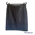 'S Maxmara black pencil skirt midi cuffed hem layered look Size 12