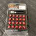 20PCs Red Rays Style Lug Nuts M12x1.5