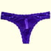 Victoria’s Secret Dream Angels Shine Mesh lace trim Thong Panty purple Large