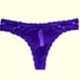 Victoria’s Secret Dream Angels Shine Mesh lace trim Thong Panty purple Large