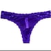 Victoria’s Secret Dream Angels Shine Mesh lace trim Thong Panty purple Large