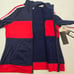 Fila Heritage Women's Full Zip-up Navy & Red Athletic Track Jacket in Large