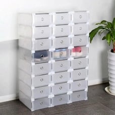 10 Pack Plastic Stackable Shoe