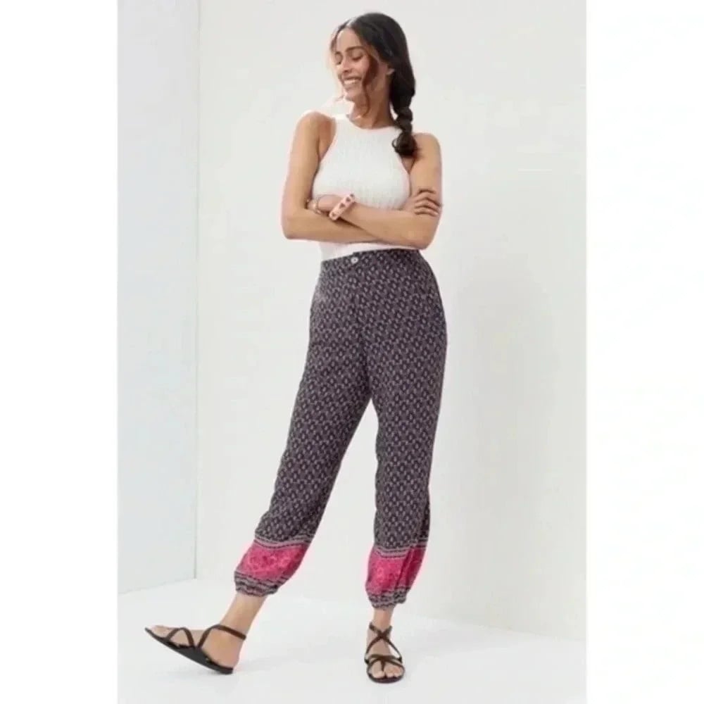 Anthropologie Smocked Balloon Leg pants 10P