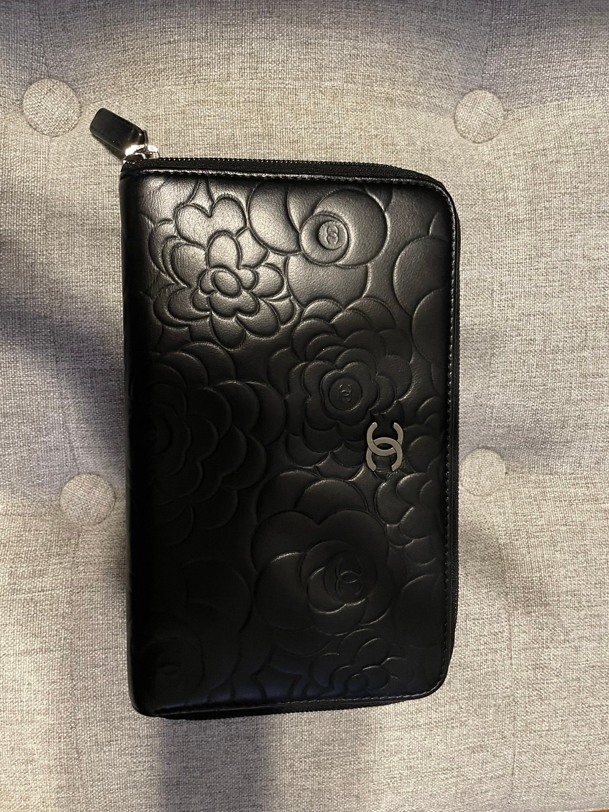 Chanel Camellia Continental Zip Wallet Organizer