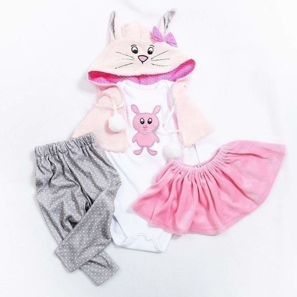 Reborn Baby Doll Clothes Outfit for 17-19 Inch Newborn Babies Matching Clothing
