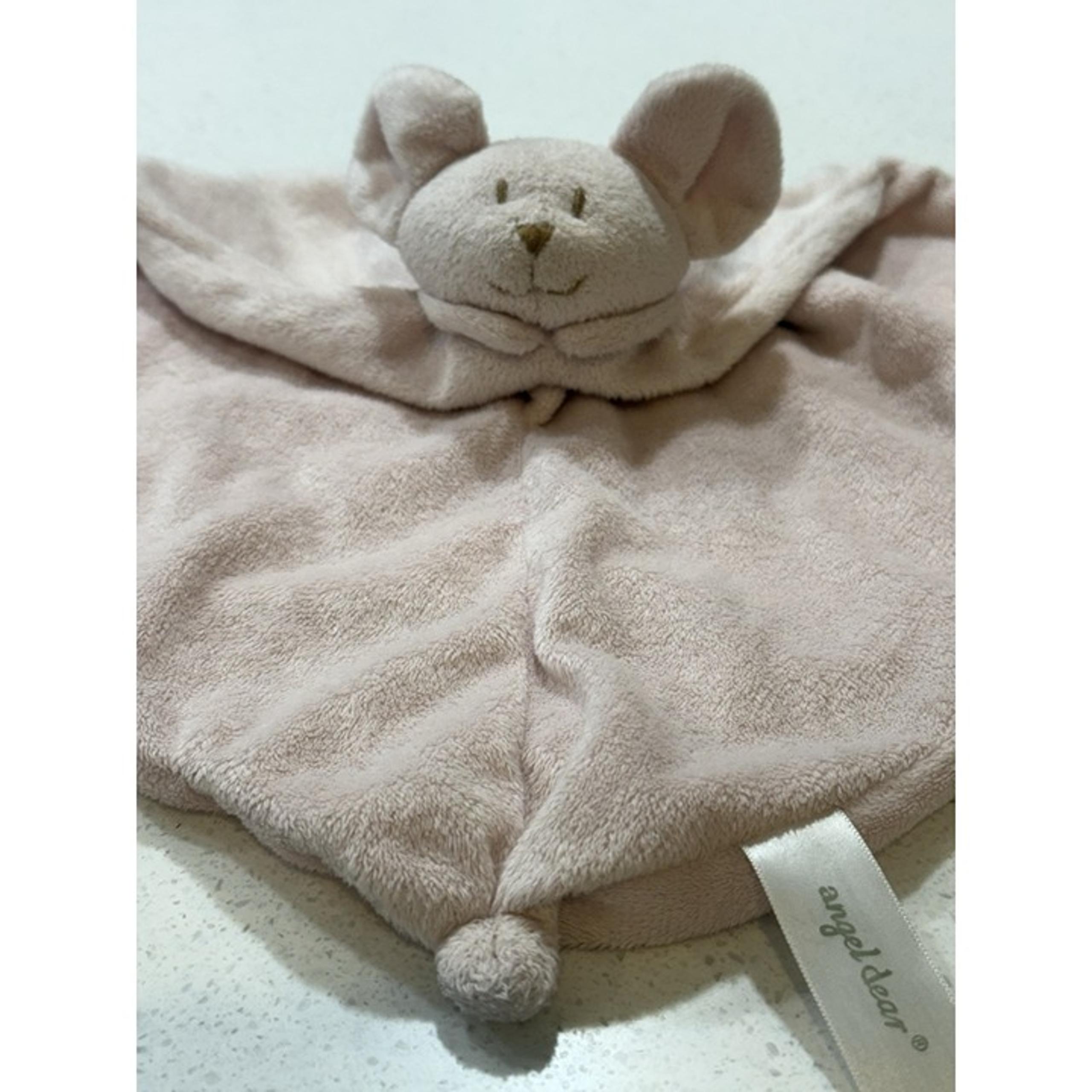 Angel Dear Pink Mouse Knotted Corners Plush Lovey Security Blanket 2010 Lovie
