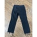 L'Agence Black Raw Hem High-Rise Crop Flare Jeans Size 28