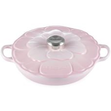 Le Creuset Signature Cast Iron Petal Shallow Casserole,2.25qt Shell Pink #26 NEW