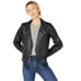 Levi's Premium Leather Motorcycle Moto Jacket Black Women's Size Small S New