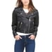 Levi's Premium Leather Motorcycle Moto Jacket Black Women's Size Small S New