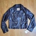 Levi's Premium Leather Motorcycle Moto Jacket Black Women's Size Small S New