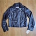 Levi's Premium Leather Motorcycle Moto Jacket Black Women's Size Small S New