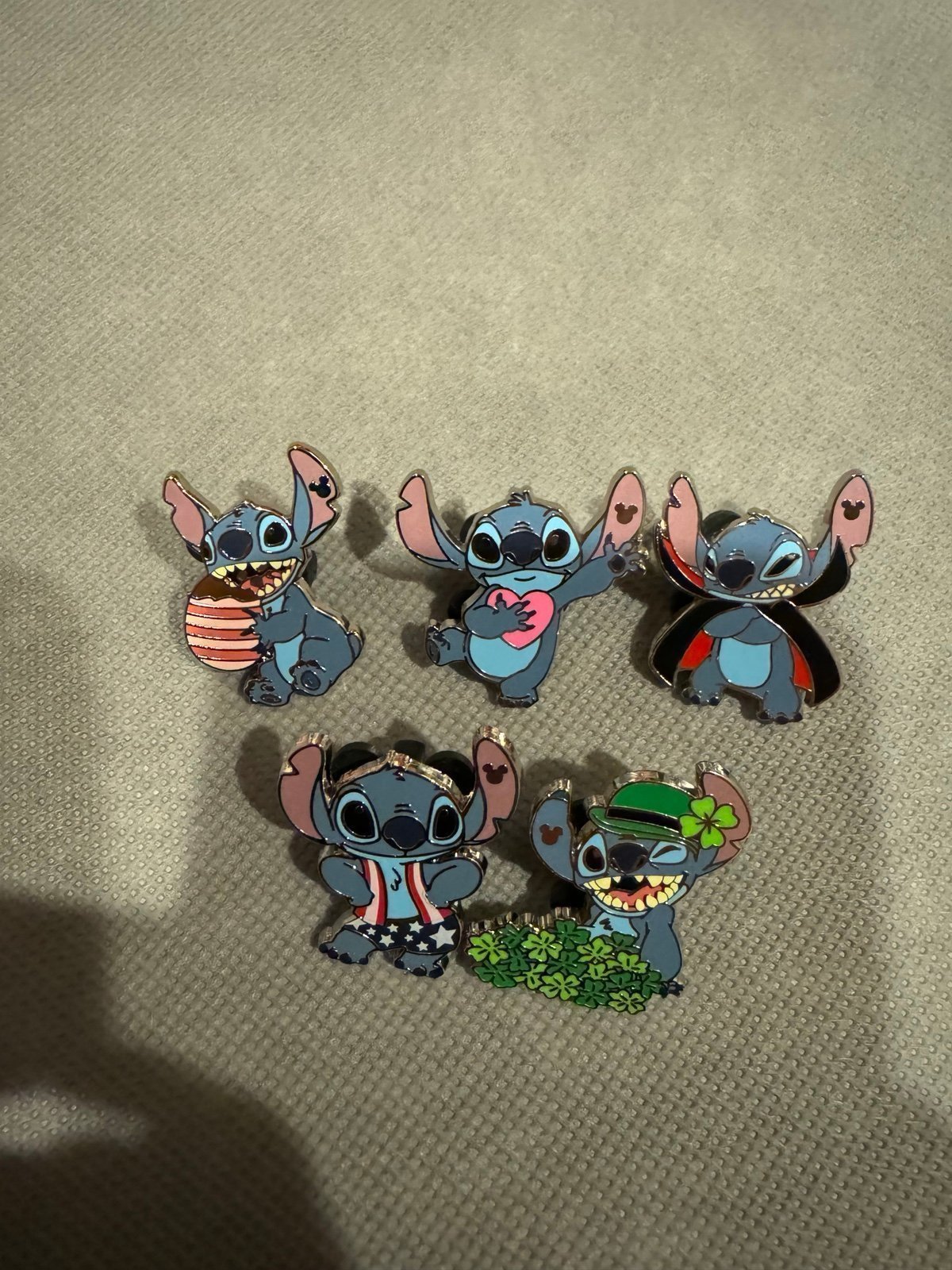 Hidden Disney 2024 Pin Set Stitch Holiday Valentines Day St Patricks Halloween