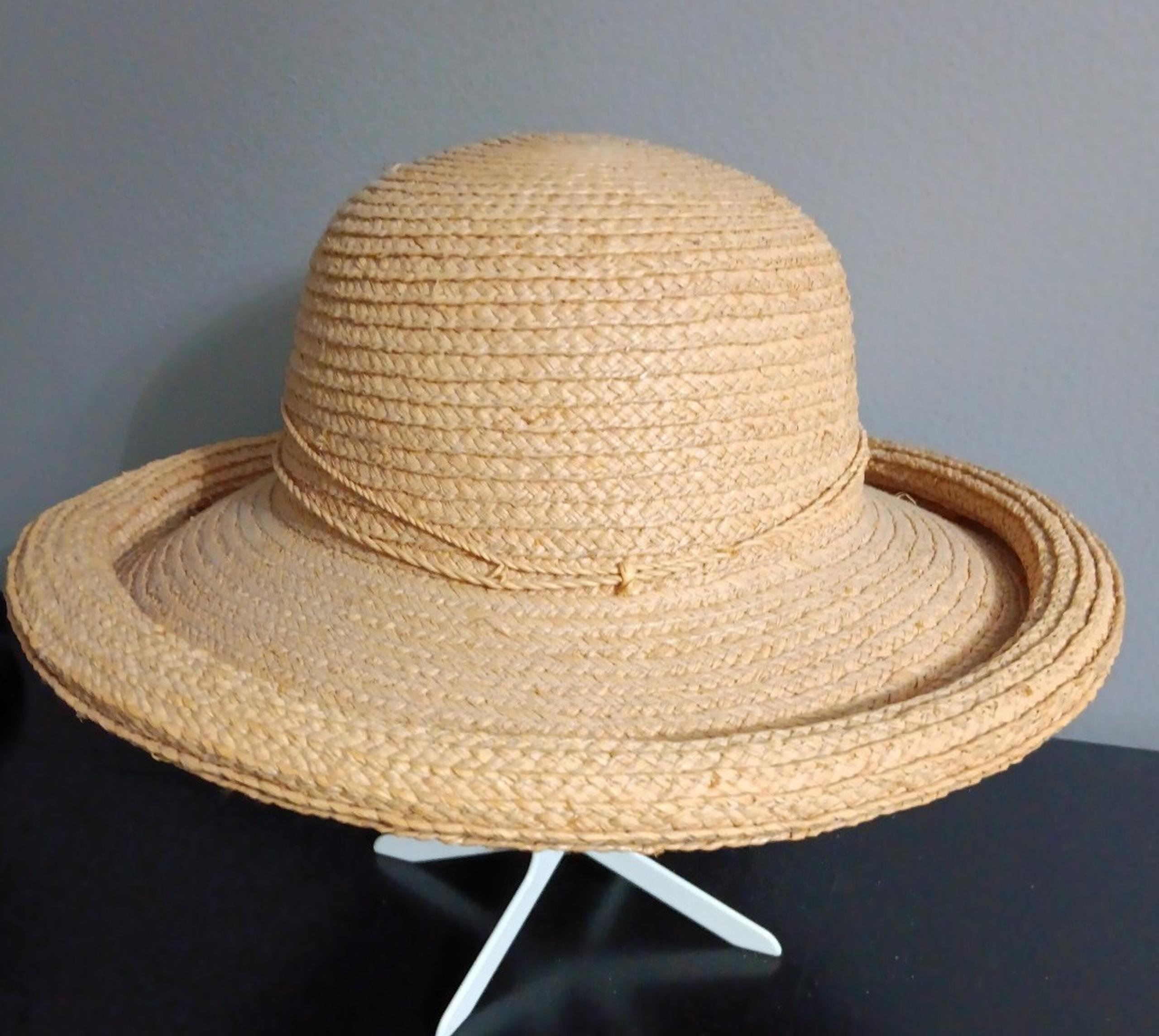 Scala Womens Straw Sun hat rolled edges
