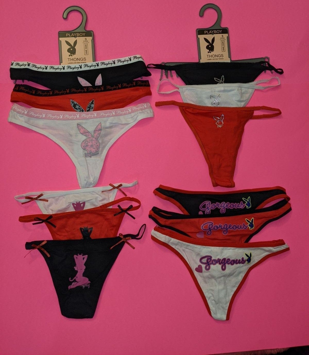 12 cute playboy thongs