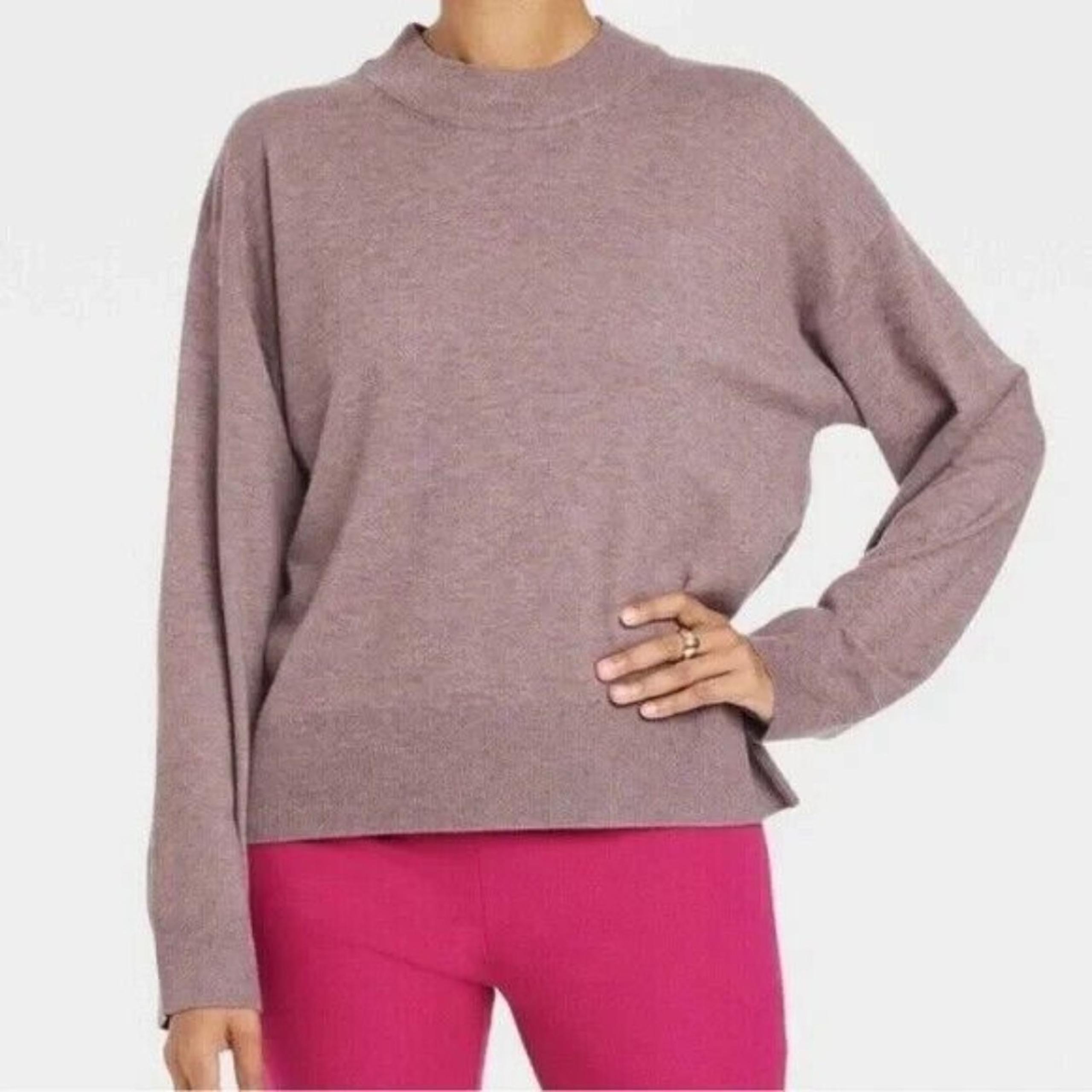 Women's Fine Gauge Crewneck Long Sleeve Sweater - A New Day (Size -S) Dark BROWN