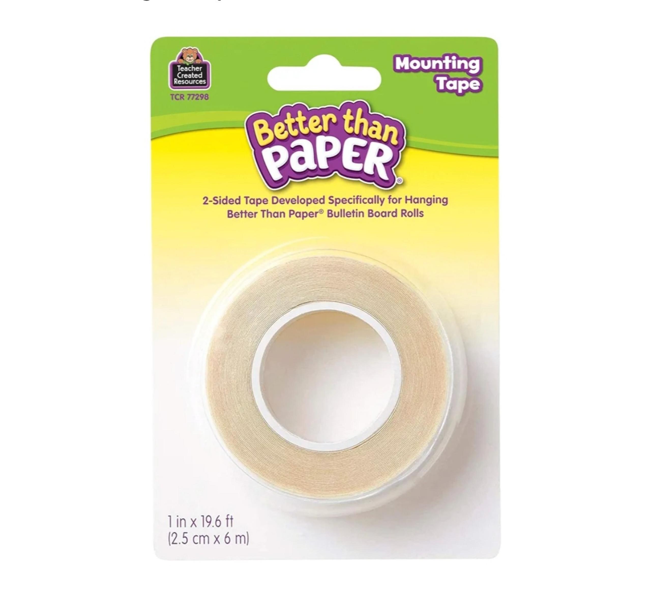 Teacher Created Resources Better Than Paper 2-Sided Mounting Tape 1" x 19.6'