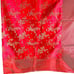 Vintage Oriental Print Tablecloth Red Silk Brocade Dragons Red 76” X 56”