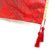 Vintage Oriental Print Tablecloth Red Silk Brocade Dragons Red 76” X 56”