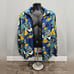80s Vintage Men's Spirit Abstract Full Zip Artsy Lightweight Jacket - Size (L)