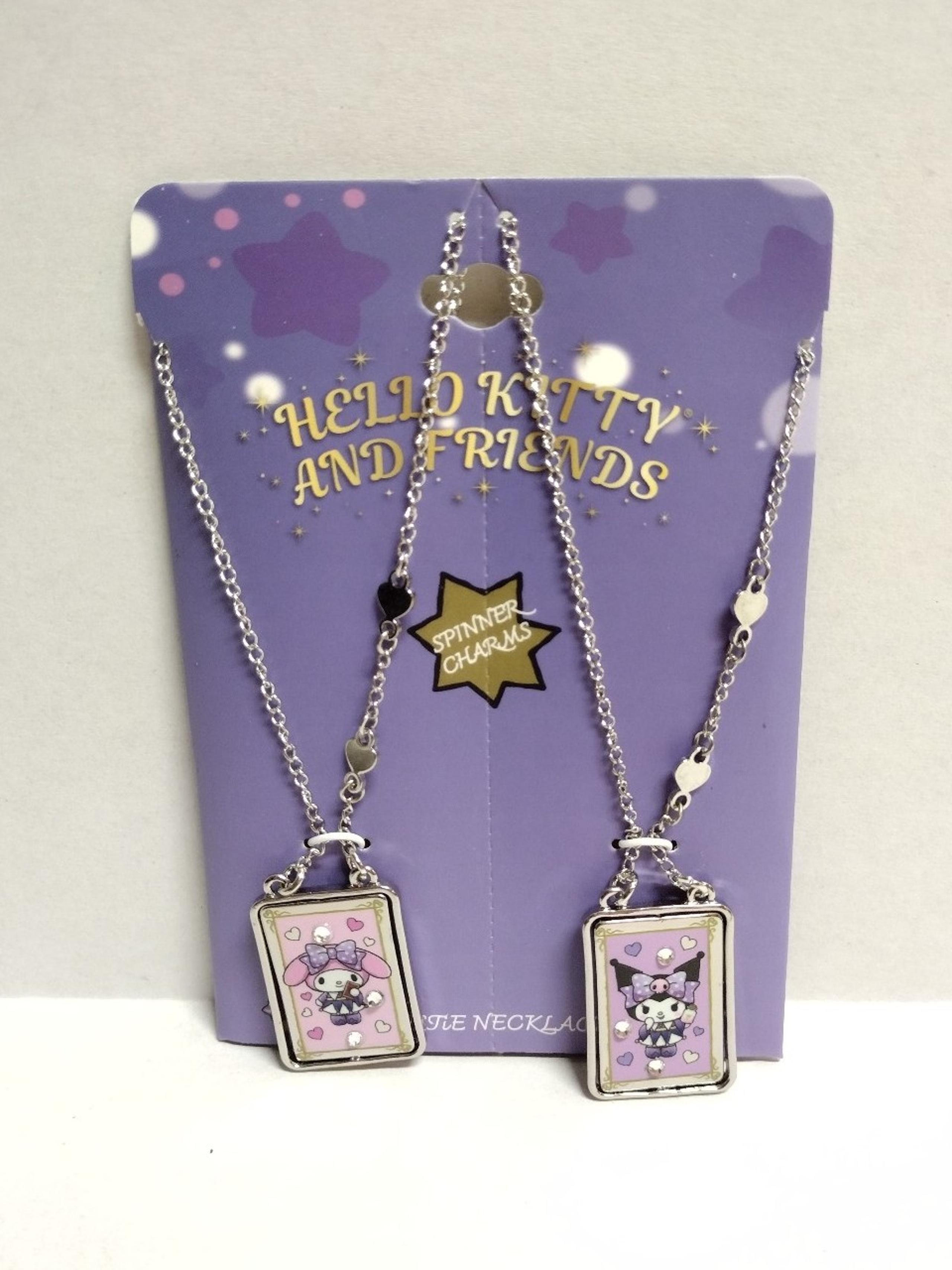 New Women's Sanrio My Melody & Kuromi Magic Cards Best Friend Necklace Set