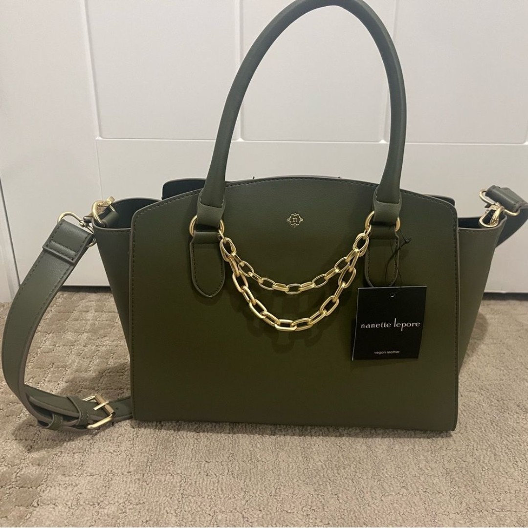 Nanette Lepore Harlow Satchel Crossbody Bag - Avocado Green - NEW with Tags