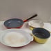 DESCOWARE Vintage Enamel Cast Iron Frying Pan Skillet Casserole Saucepan Lot