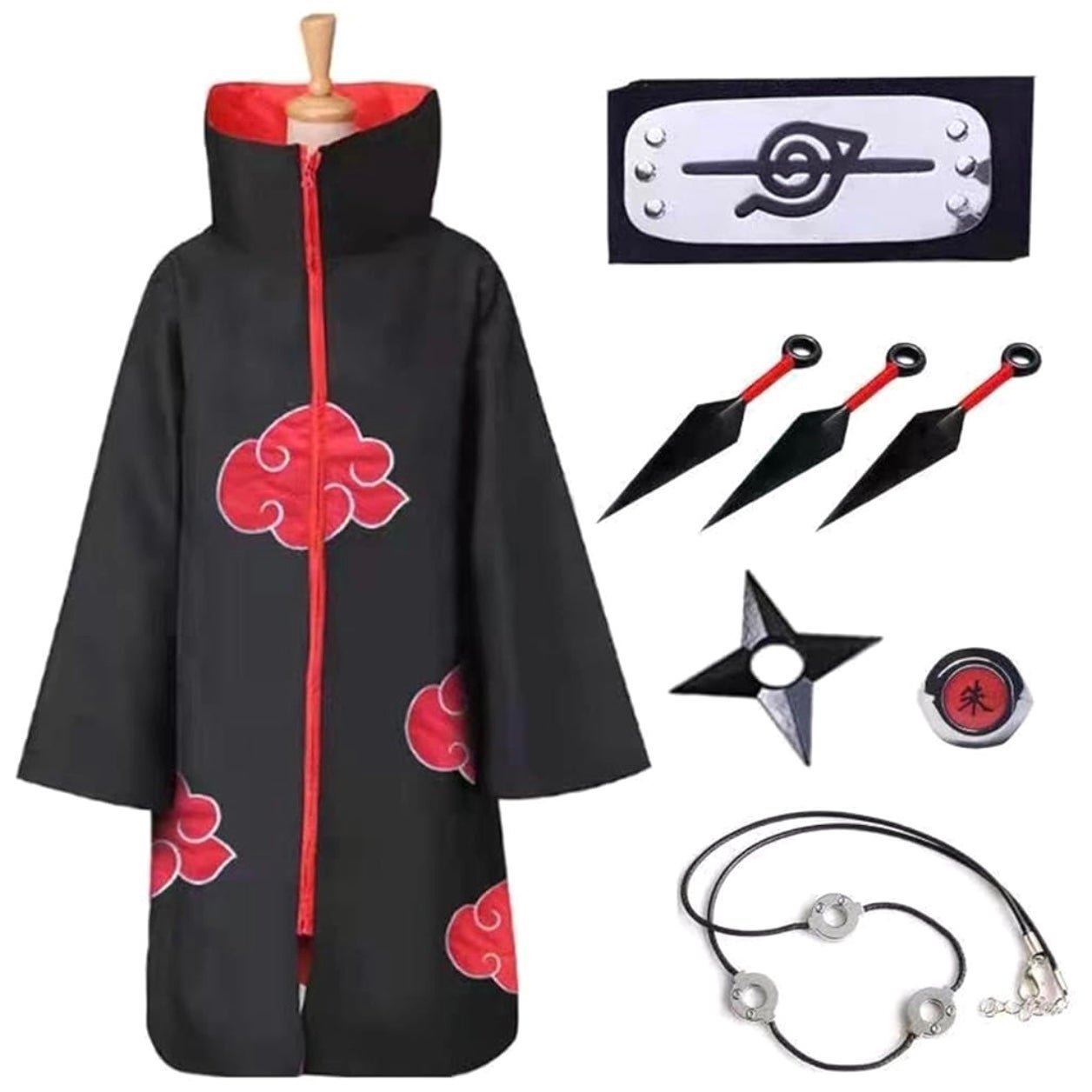 Naruto Costume Robe Cosplay with Accessories - Size Large