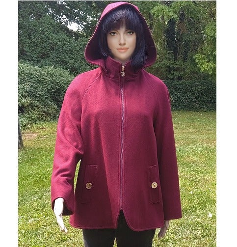 BETSEY JOHNSON HOODED WOOL COAT