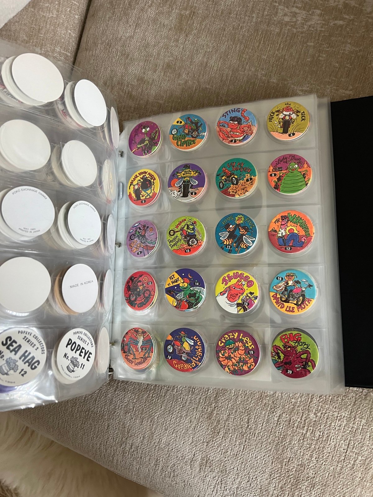 POGS vintage game binder X-men marvel baseball