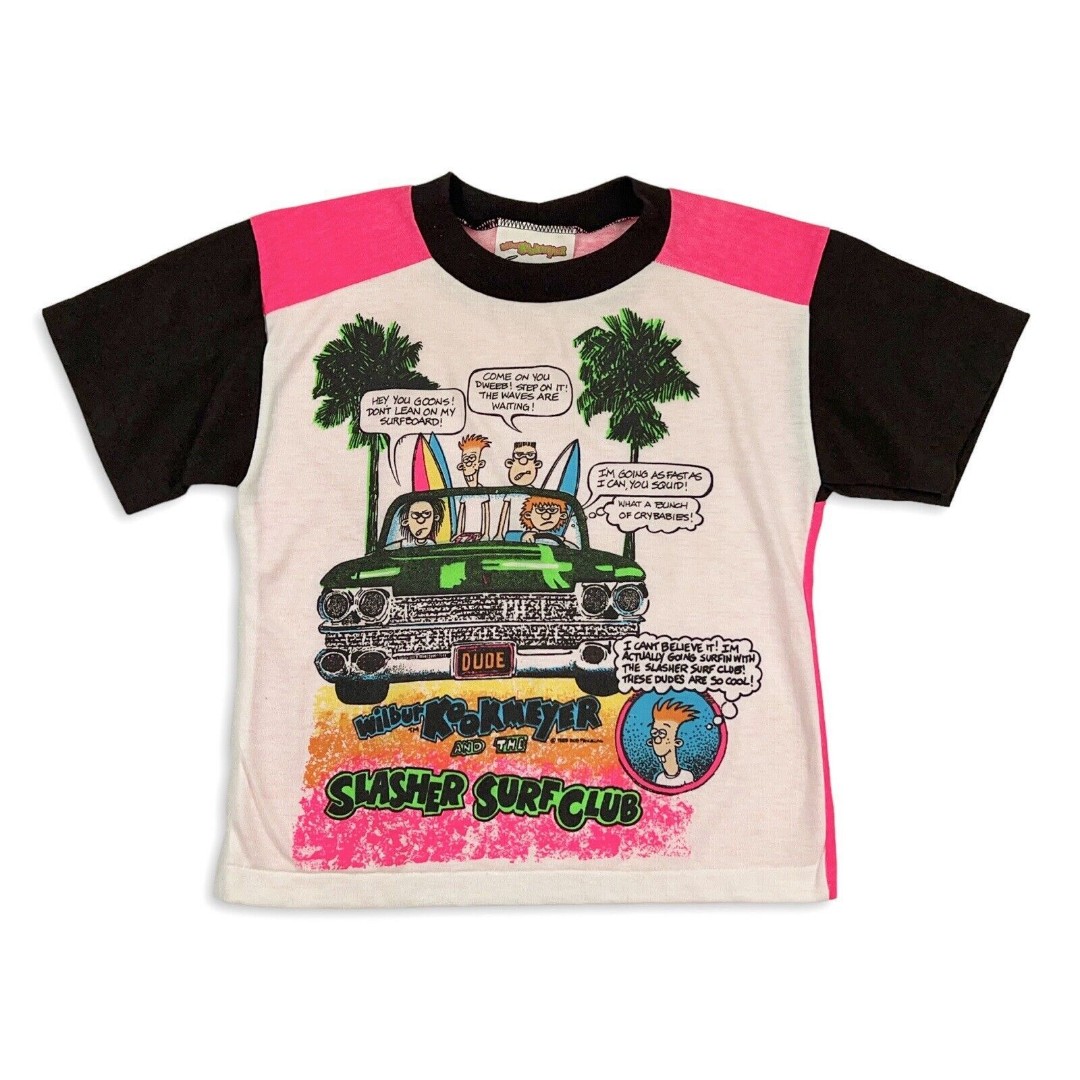 RARE VTG 1989 DOBIE SLASHER SURF TOYS T-SHIRT NEW OLD STOCK RETRO NWOT KOOKMEYER