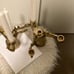 Brass Candelabra candle holders Buck with Antlers Deer Head 13 Tall gold color