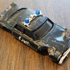 Vintage Custom Slot Car Body Police Cruiser HO Scale AFX, Aurora, Tyco ?