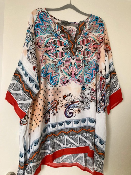 Summer caftan tunic; Ulla Popken Selection