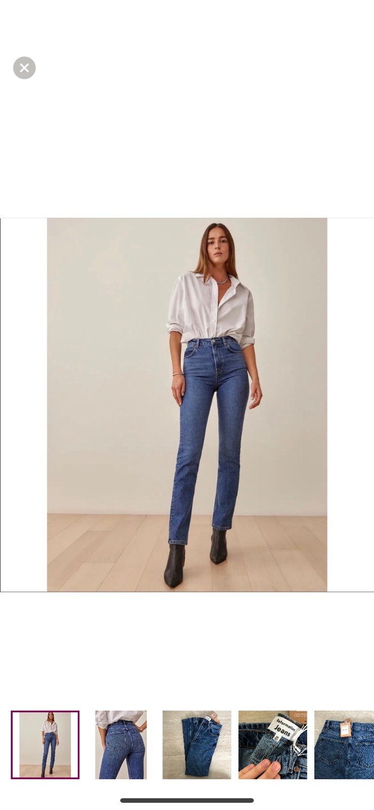 Reformation Liza Ultra High Rise Straight Jeans 148