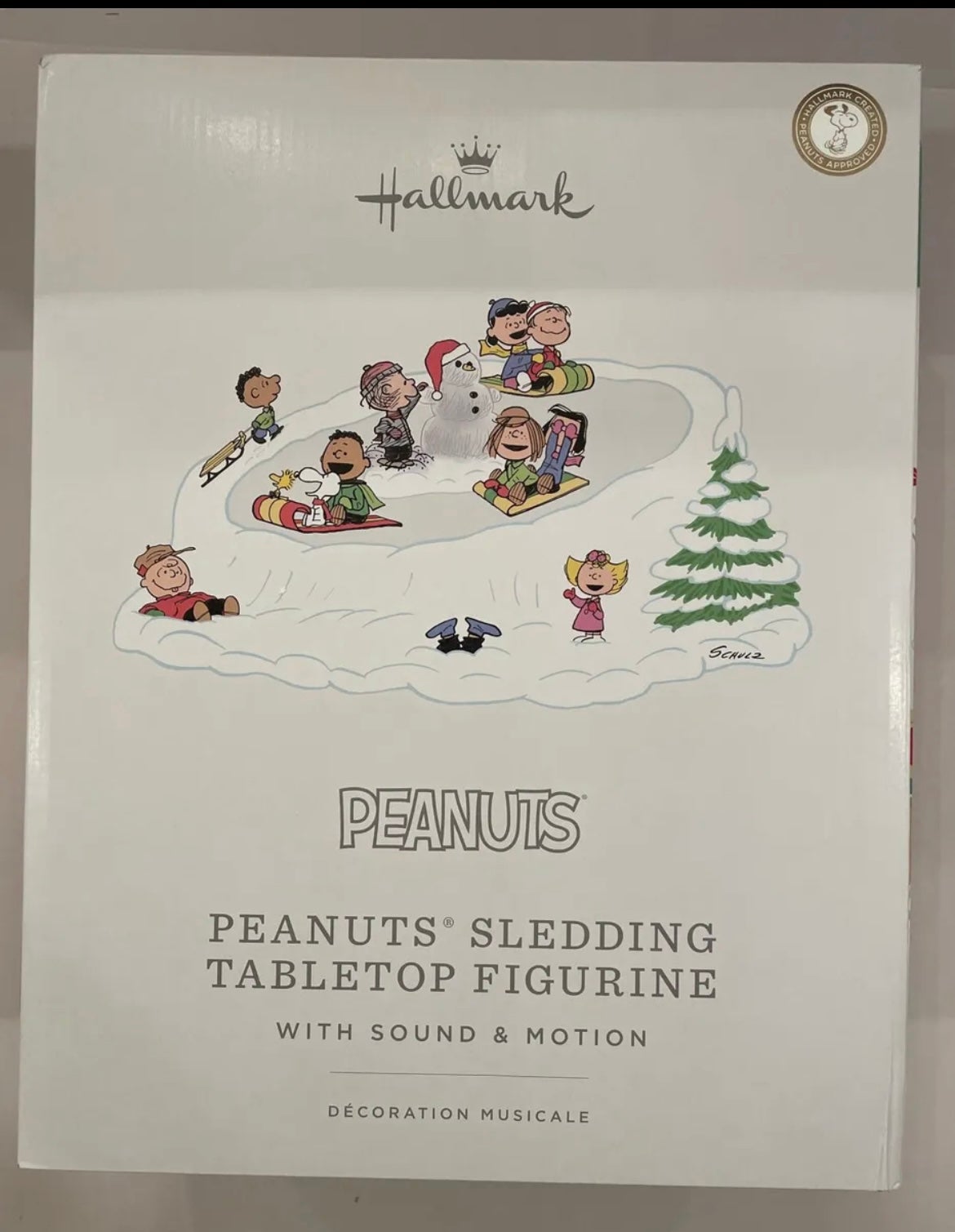 Hallmark Peanuts Sledding Table Top Figurine