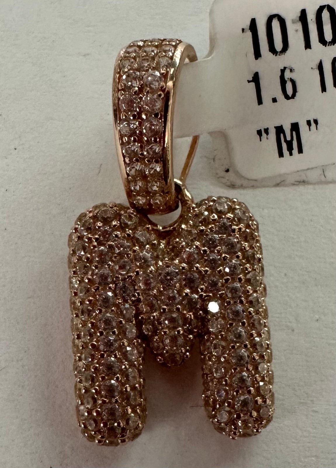 “M” Initial 10K Rose Gold Charm