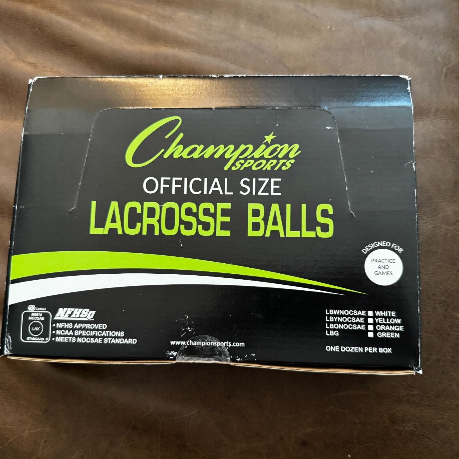 Champion Sports Lacrosse Balls Set of 12 Official Size