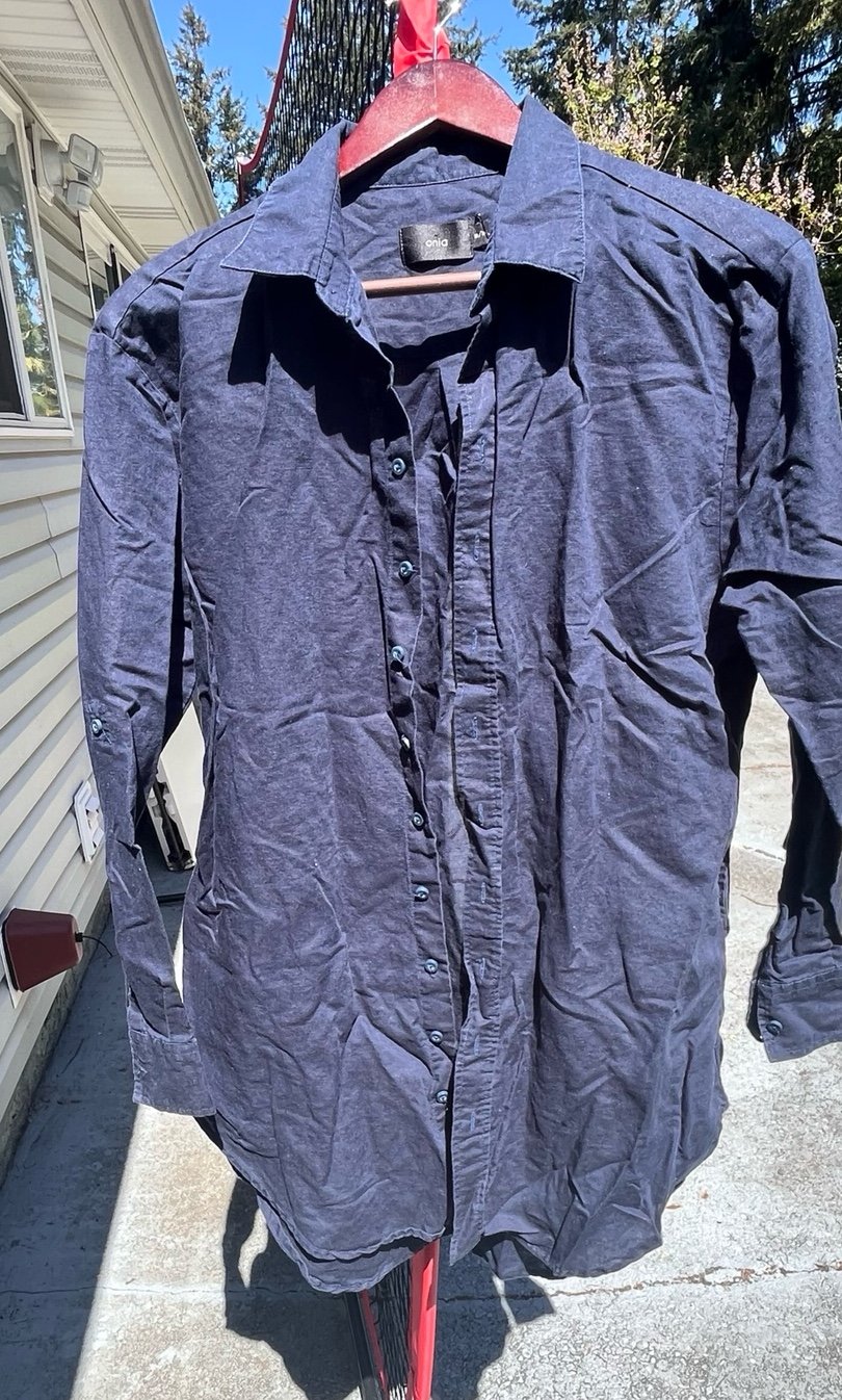 175! without tag Onia Navy Lightweight Casual Button Down Shirt, M