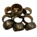 Brass Floral Nature Motif Etched Napkin Rings Set of 12