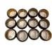 Brass Floral Nature Motif Etched Napkin Rings Set of 12